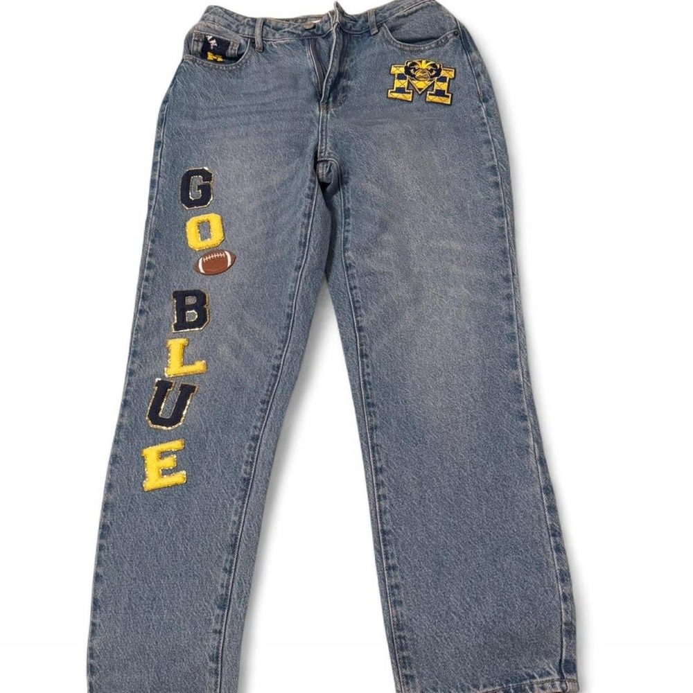 Michigan Patchwork Gameday Jeans